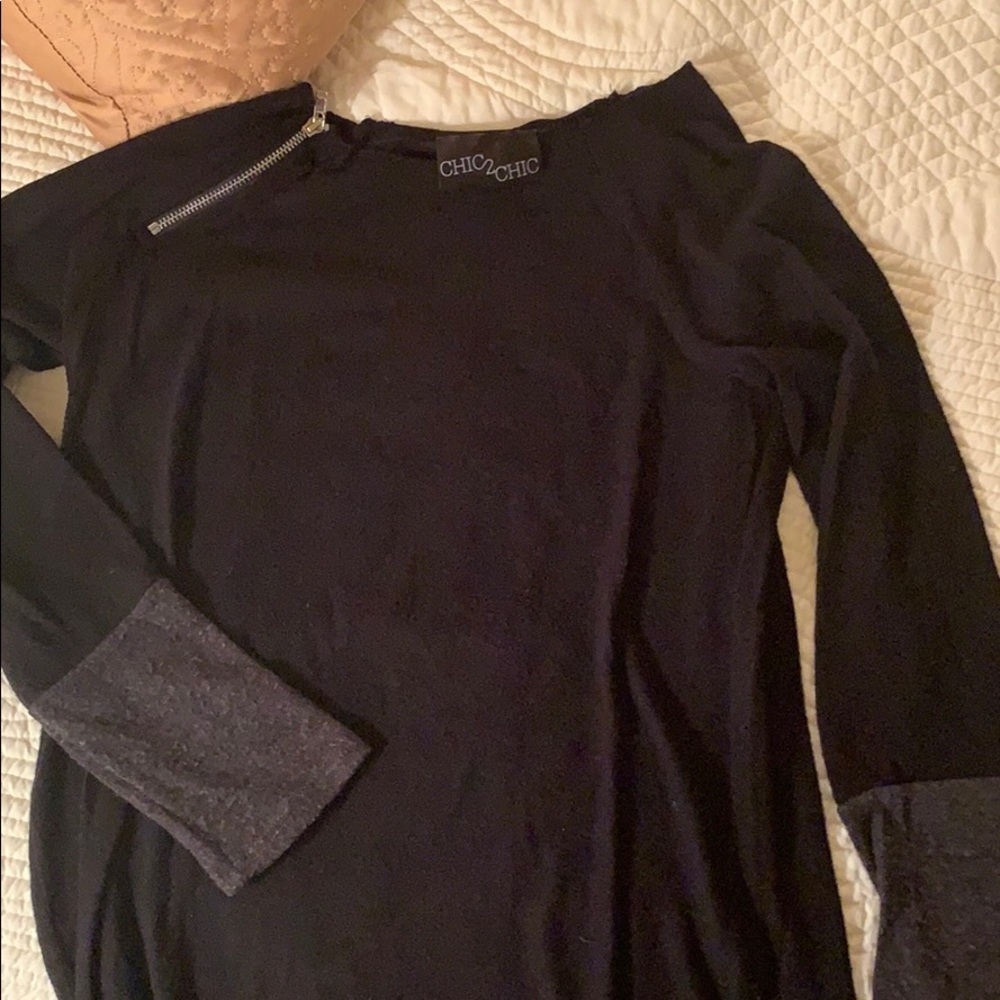 Kids black thin sweater- Chic2chic